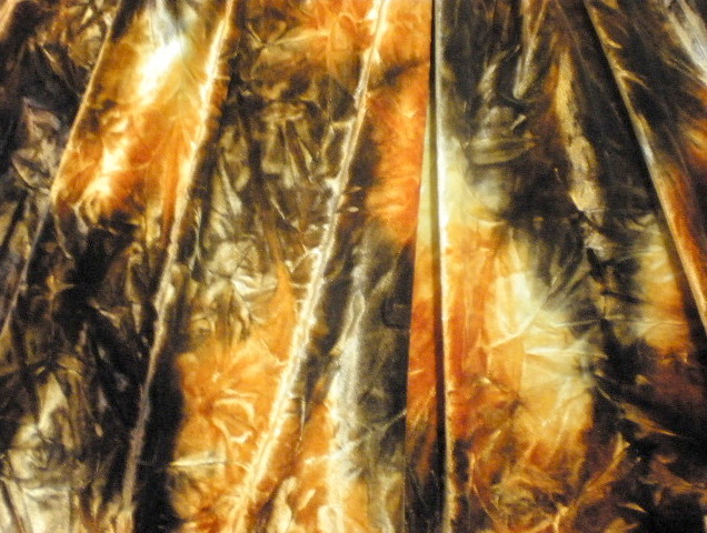 13. Burnt Orange-Brown Tye-Dye Velvet